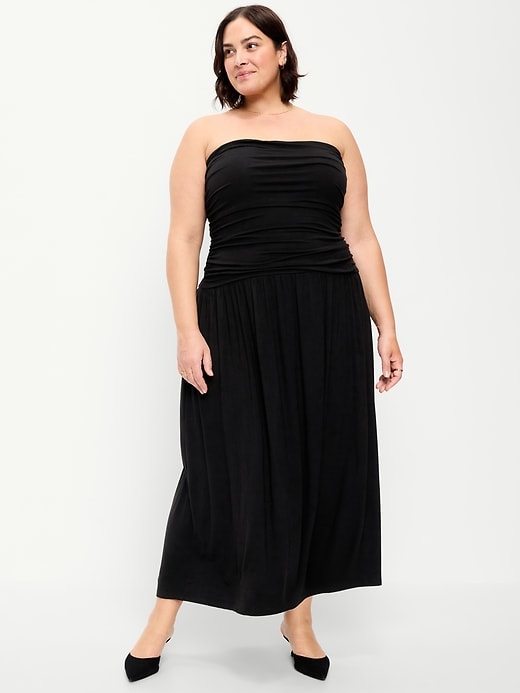 Image number 8 showing, Fit & Flare Drop-Waist Maxi Tube Dress