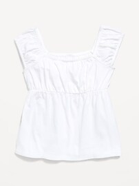 Image number 1 showing, Printed Short-Sleeve Scallop-Trim Top for Girls