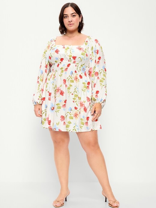 Image number 7 showing, Long-Sleeve Crepe Mini Dress