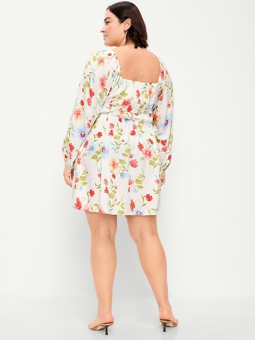 Image number 8 showing, Long-Sleeve Crepe Mini Dress