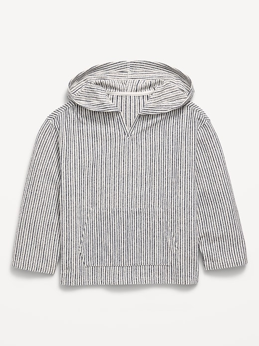 Image number 1 showing, Oversized Heavyweight Terry Striped Hoodie for Boys