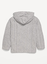 Image number 2 showing, Oversized Heavyweight Terry Striped Hoodie for Boys