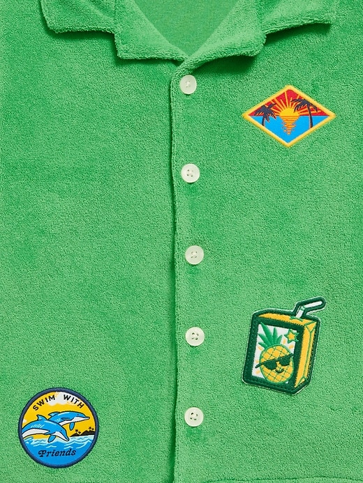 Image number 4 showing, Short-Sleeve Terry Embroidered Shirt and Shorts Set for Toddler Boys