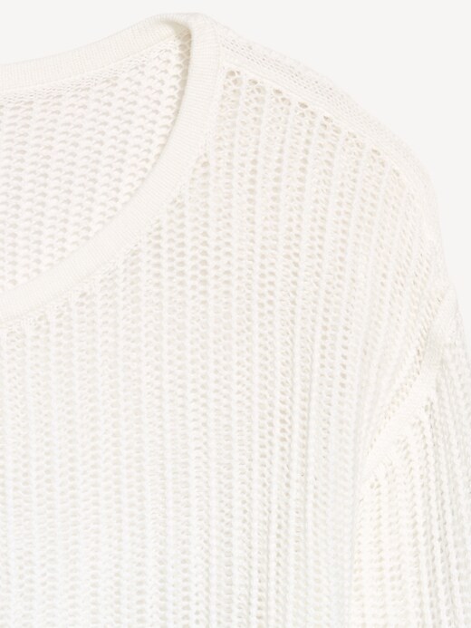 Image number 5 showing, Open-Stitch Cropped Sweater