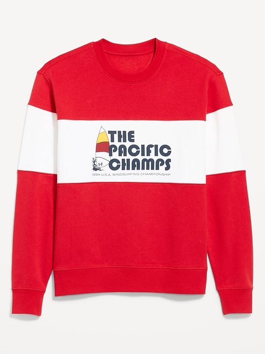Image number 4 showing, Loose Color-Block Crew-Neck Sweatshirt
