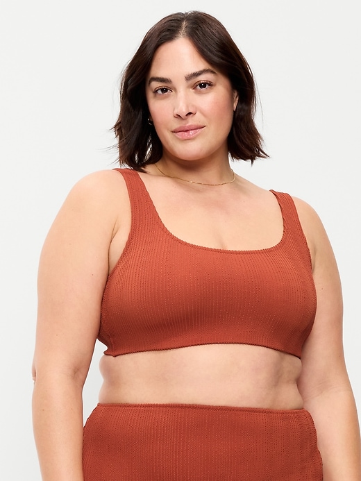 Image number 7 showing, Ribbed Scoop-Neck Swim Top