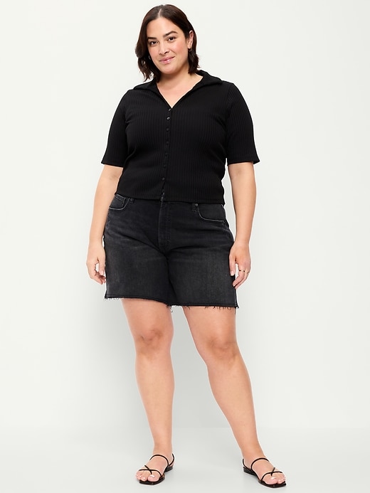 Image number 3 showing, High-Waisted OG Jean Cut-Off Shorts -- 7-inch inseam