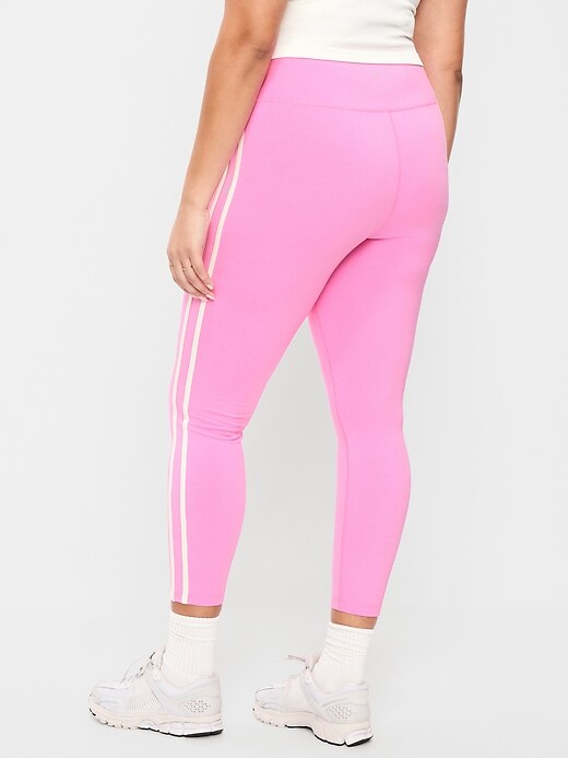 Image number 8 showing, High-Waisted PowerChill Side-Striped 7/8 Cotton Leggings