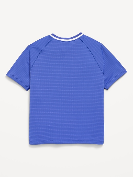 Image number 3 showing, Short-Sleeve Textured Mesh Performance T-Shirt for Boys