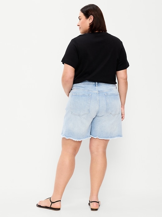Image number 4 showing, High-Waisted OG Jean Cut-Off Shorts -- 7-inch inseam