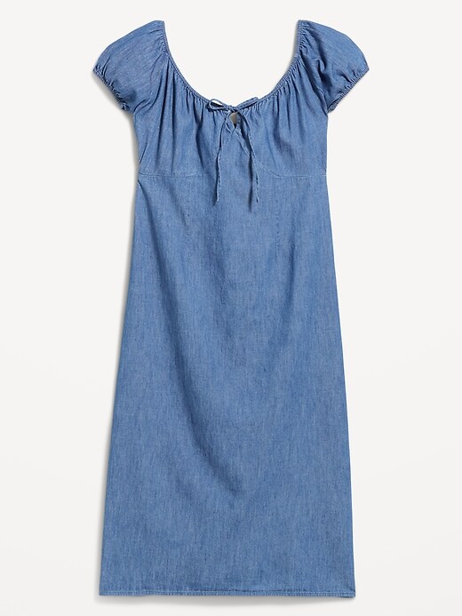 Image number 1 showing, Short-Sleeve Scoop-Neck Midi Dress