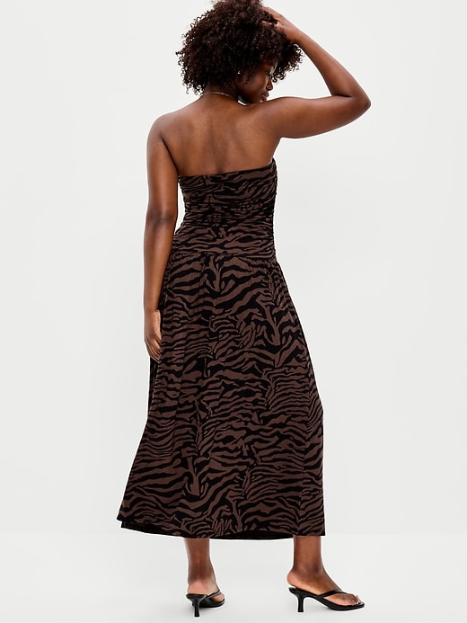 Image number 8 showing, Fit & Flare Drop-Waist Maxi Tube Dress
