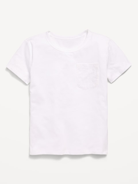 Softest Short-Sleeve Pocket T-Shirt for Girls