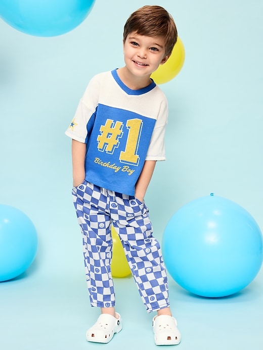 Image number 1 showing, Pull-On Barrel-Leg Pants for Toddler Boys