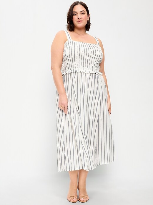 Image number 7 showing, Fit & Flare Smocked-Bodice Midi Dress