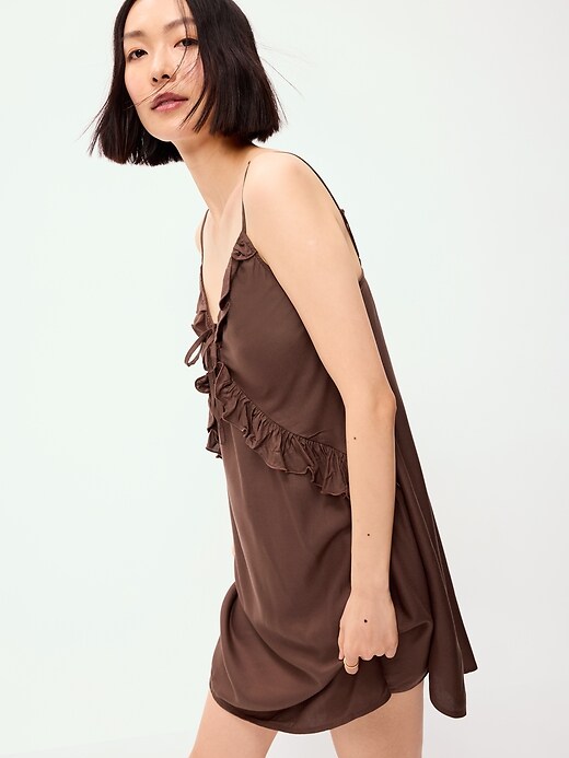 Image number 4 showing, Ruffle-Trim Asymmetrical Mini Dress