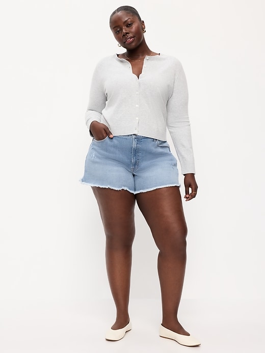 Image number 2 showing, Curvy High-Waisted OG Jean Cut-Off Shorts -- 4-inch inseam
