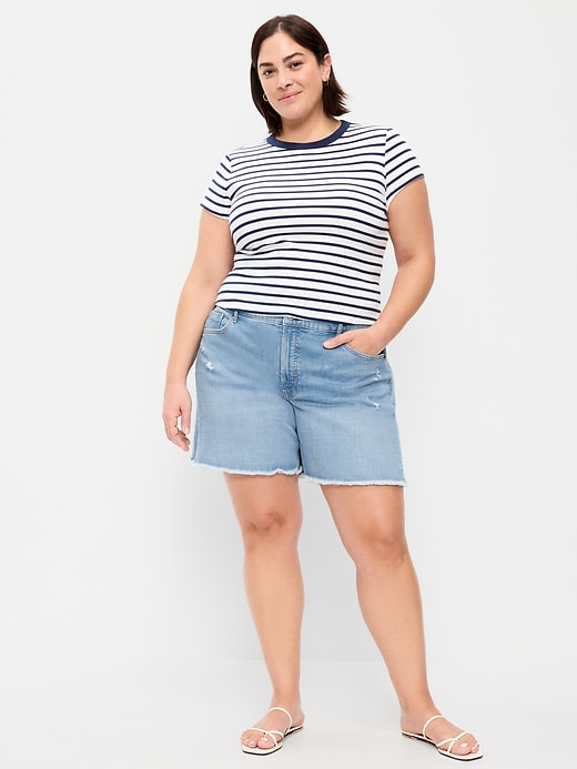 Image number 3 showing, High-Waisted OG Jean Cut-Off Shorts -- 7-inch inseam