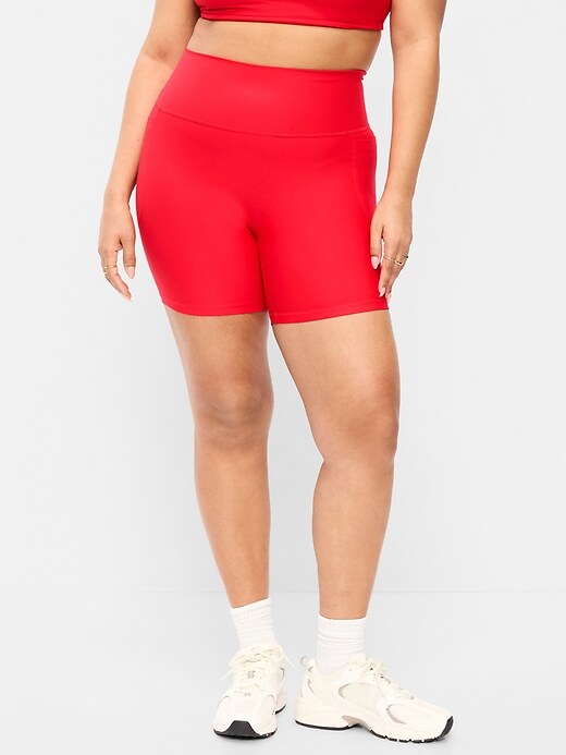 Image number 3 showing, Extra-High Waisted PowerSoft Boundless Pocket Biker Shorts-- 6-inch inseam - No Front Seam