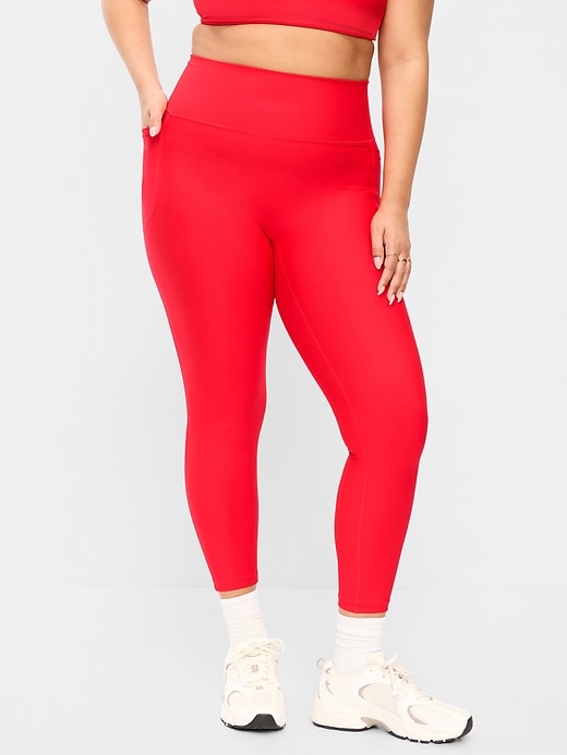 L'image numéro 2 présente Legging PowerSoft sans limites à poche à taille très haute, longueur 7/8 – Sans couture avant