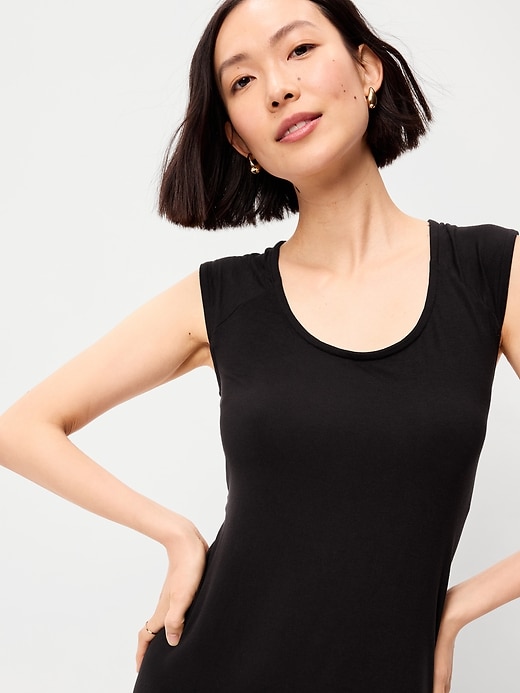 Image number 3 showing, Short-Sleeve Scoop-Neck Mini Dress