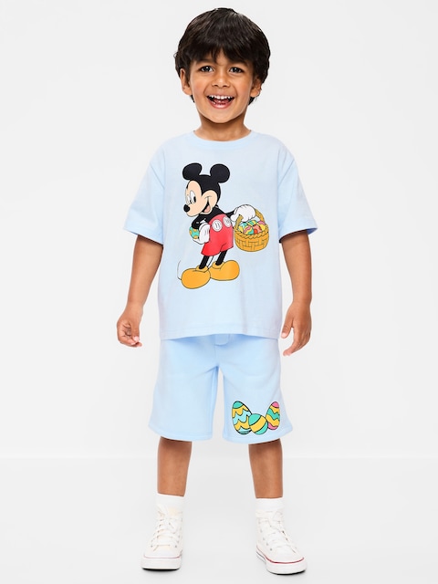 Disney© Mickey Mouse Oversized Graphic T-Shirt and Shorts Set for Toddler Boys