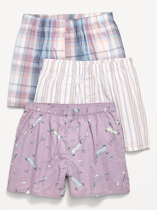 Image number 1 showing, 3-Pack Soft-Washed Boxer Shorts -- 3.5-inch inseam