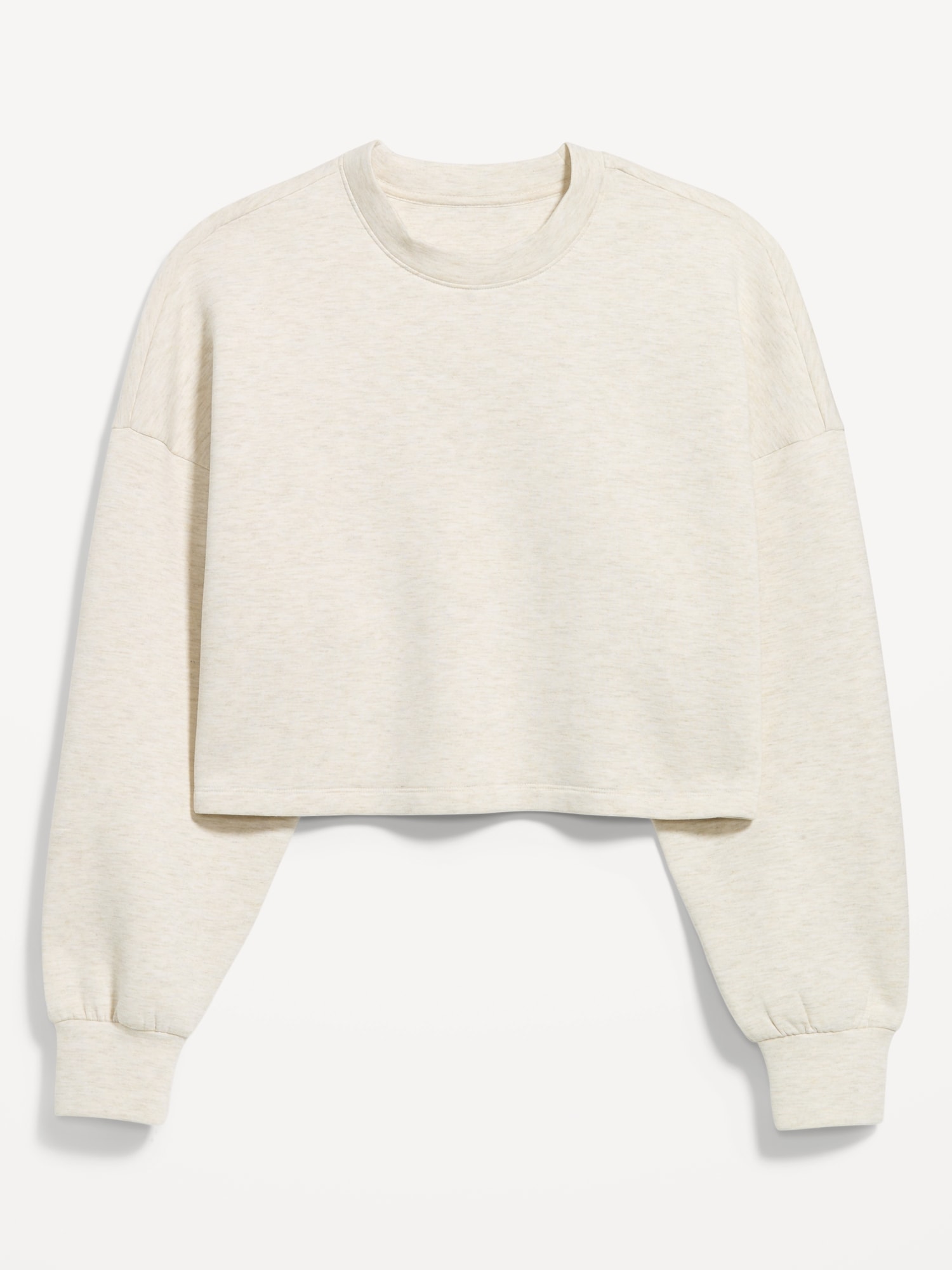 Bounce Fleece Crew-Neck Cropped Top