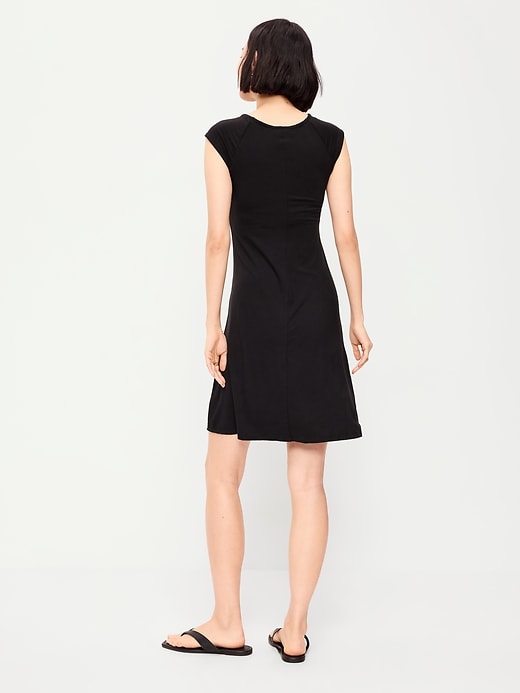 Image number 2 showing, Short-Sleeve Scoop-Neck Mini Dress