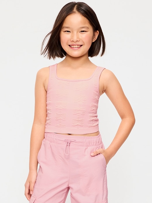 Image number 1 showing, Seamless Longline Bow Bra for Girls