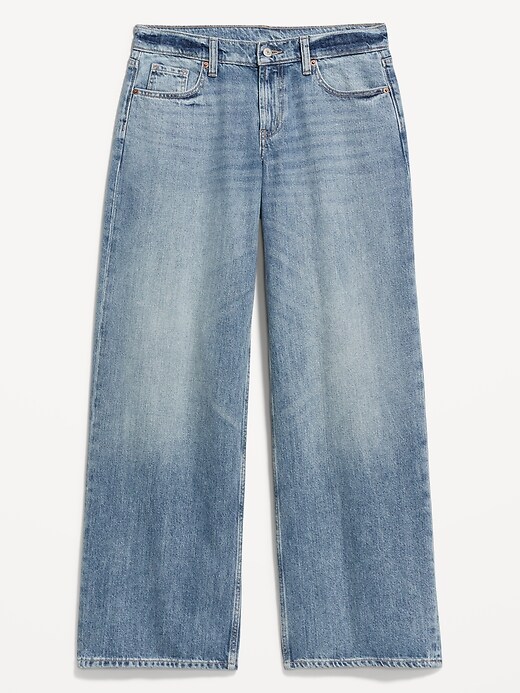 Image number 9 showing, Low-Rise Baggy Wide-Leg Jeans