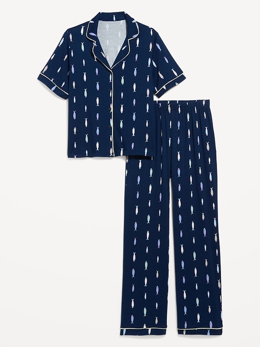 L'image numéro 4 présente Ensemble pantalon en tricot de jersey Grasse matinée