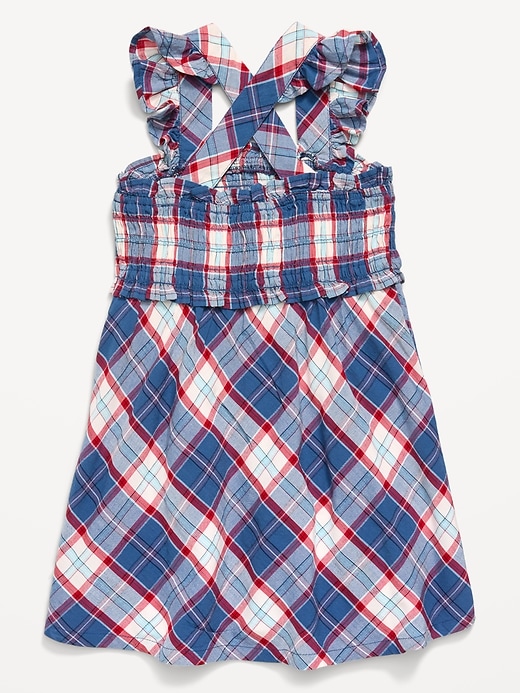 Image number 3 showing, Sleeveless Plaid Smocked Dress for Toddler Girls
