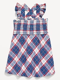 Image number 2 showing, Sleeveless Plaid Smocked Dress for Toddler Girls