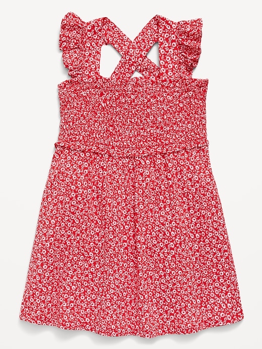 Image number 1 showing, Printed Sleeveless Smocked Dress for Toddler Girls