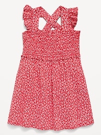 Image number 1 showing, Printed Sleeveless Smocked Dress for Toddler Girls