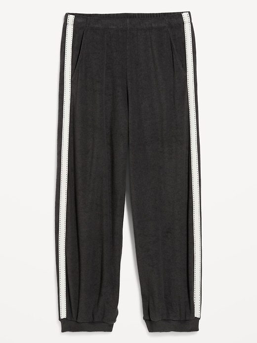Image number 5 showing, Mid-Rise Terry Cloth Harem Pants
