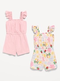 Image number 2 showing, Sleeveless Romper 2-Pack for Toddler Girls