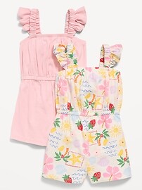 Image number 1 showing, Sleeveless Romper 2-Pack for Toddler Girls