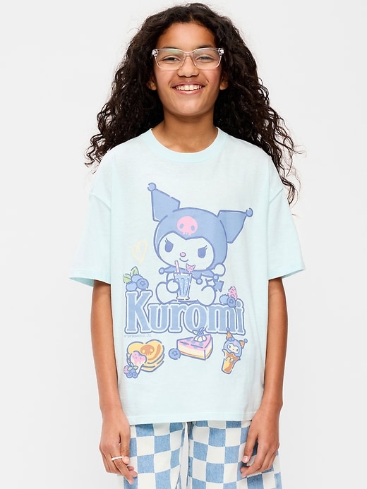 L'image numéro 1 présente T-shirt surdimensionné à imprimé Kuromi™ pour fille