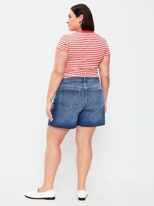 Image number 5 showing, High-Waisted OG Jean Cut-Off Shorts -- 7-inch inseam