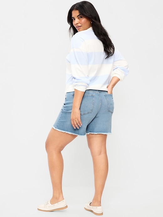 Image number 4 showing, High-Waisted OG Jean Cut-Off Shorts -- 7-inch inseam