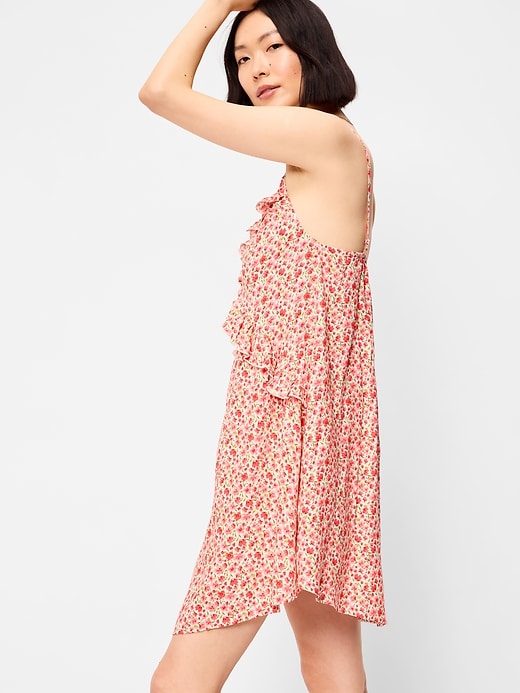 L'image numéro 5 présente Robe courte asymétrique à bordure à volants