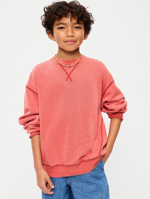 Image number 1 showing, Oversized Fleece Sweatshirt for Boys