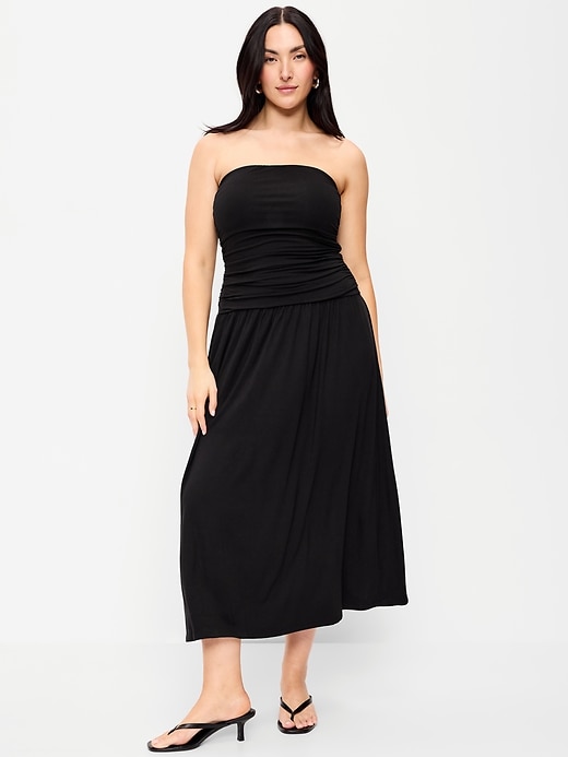 Image number 6 showing, Fit & Flare Drop-Waist Maxi Tube Dress