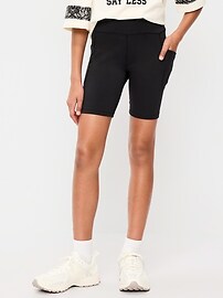 Image number 1 showing, High-Waisted StudioSmooth Biker Shorts for Girls