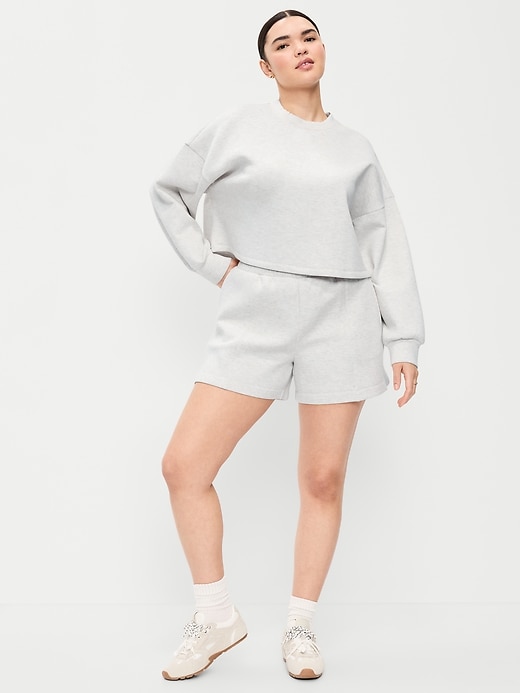 Image number 2 showing, High-Waisted Bounce Fleece Shorts -- 5-inch inseam