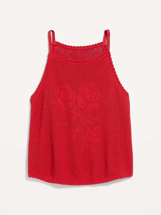 Image number 1 showing, Open-Weave Apron Tank Top