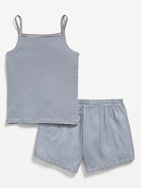 Image number 2 showing, Striped Pajama Cami and Shorts Set for Girls