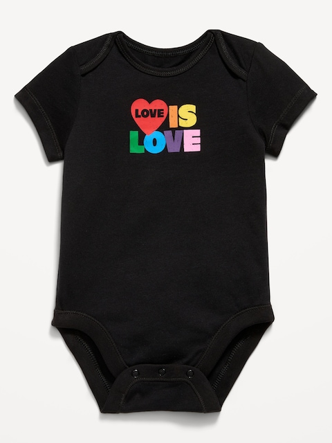 Short-Sleeve Unisex Graphic Bodysuit for Baby